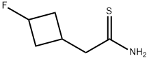 2-(3-fluorocyclobutyl)ethanethioamide 结构式