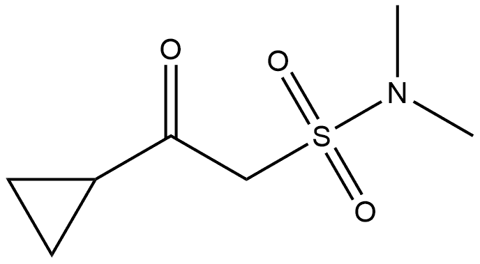 2-cyclopropyl-N,N-dimethyl-2-oxoethane-1-sulfonamide 结构式