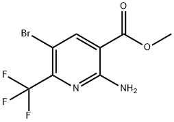 2-氨基-5-溴-6-(三氟甲基)烟酸甲酯 结构式