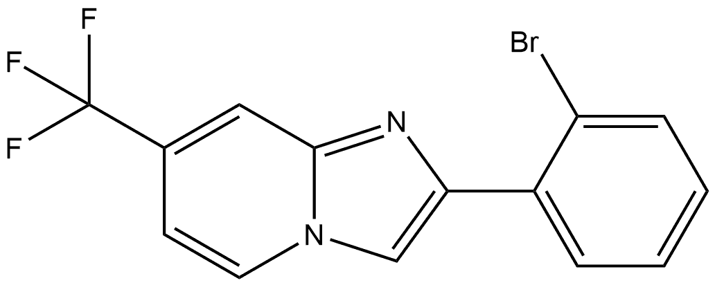 2-(2-溴苯基)-7-(三氟甲基)咪唑并[1,2-A]吡啶 结构式