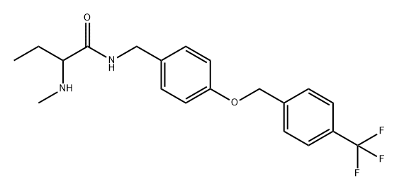 Butanamide, 2-(methylamino)-N-[[4-[[4-(trifluoromethyl)phenyl]methoxy]phenyl]methyl]- 结构式