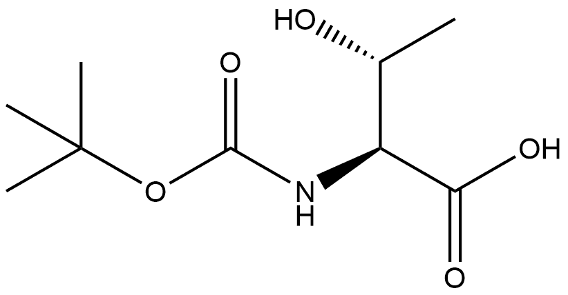 Threonine, N-[(1,1-dimethylethoxy)carbonyl]- 结构式