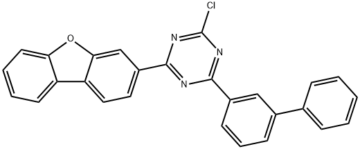 2-([1,1'-联苯]-3-基)-4-氯-6-(二苯并[B,D]呋喃-3-基)-1,3,5-三嗪 结构式