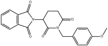 1H-Isoindole-1,3(2H)-dione, 2-[1-[(4-methoxyphenyl)methyl]-2,6-dioxo-3-piperidinyl]- 结构式