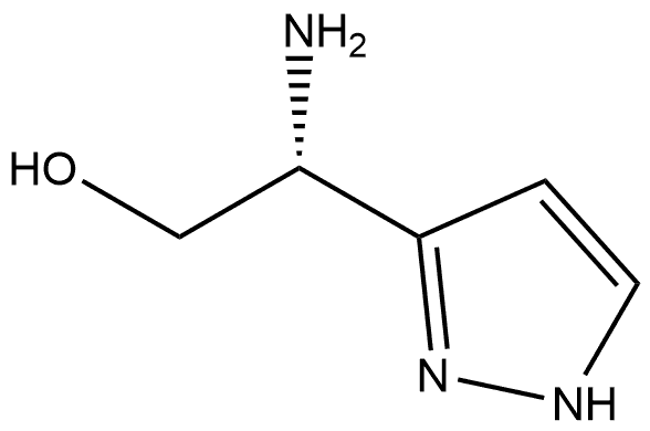 (R)-2-氨基-2-(1H-吡唑-3-基)乙-1-醇 结构式