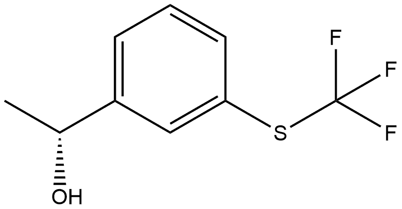 (R)-1-(3-((trifluoromethyl)thio)phenyl)ethan-1-ol 结构式