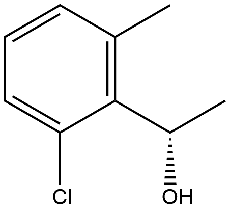 (αS)-2-Chloro-α,6-dimethylbenzenemethanol 结构式