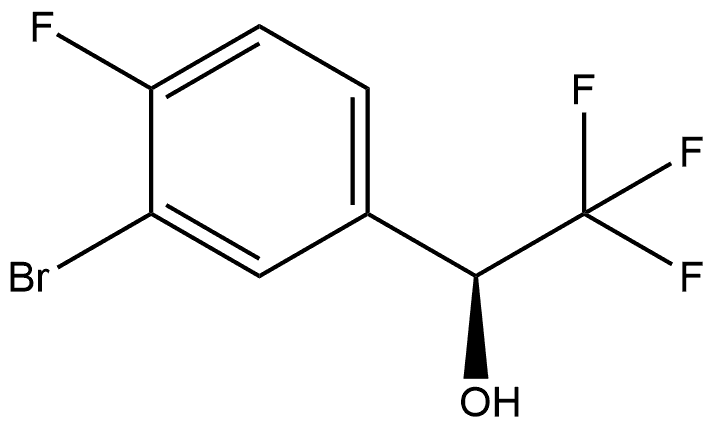 (S)-1-(3-溴-4-氟苯基)-2,2,2-三氟乙烷-1-醇 结构式