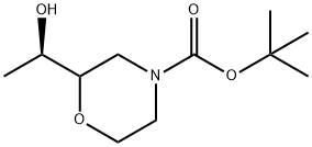 2-((R)-1-羟乙基)吗啉-4-羧酸叔丁酯 结构式