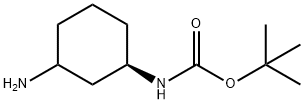 ((1R)-3-氨基环己基)氨基甲酸叔丁酯 结构式