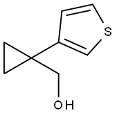 (1-(噻吩-3-基)环丙基)甲醇 结构式