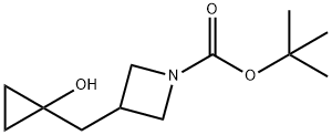 1-Azetidinecarboxylic acid, 3-[(1-hydroxycyclopropyl)methyl]-, 1,1-dimethylethyl… 结构式