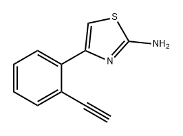 4-(2-乙炔基苯基)噻唑-2-胺 结构式