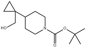 4-(1-(羟甲基)环丙基)哌啶-1-甲酸叔丁酯 结构式