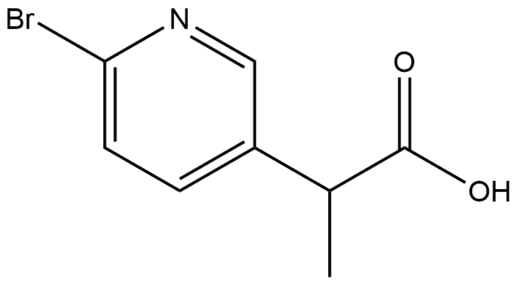 3-Pyridineacetic acid, 6-bromo-α-methyl- 结构式
