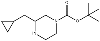 3-(环丙基甲基)哌嗪-1-羧酸叔丁酯 结构式