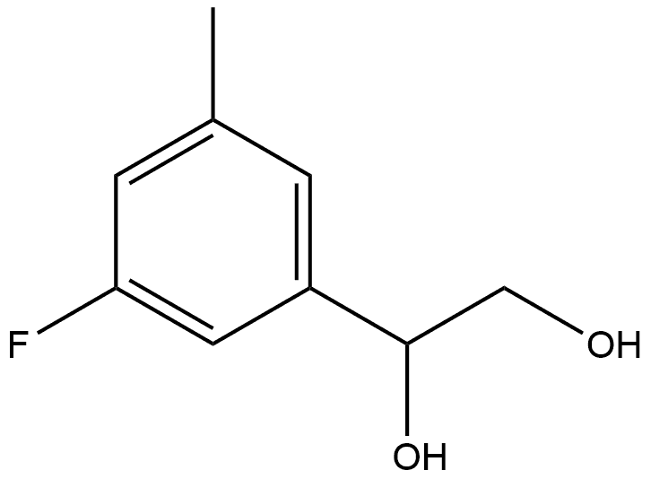 1-(3-Fluoro-5-methylphenyl)-1,2-ethanediol 结构式