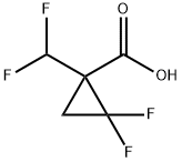 1-(二氟甲基)-2,2-二氟环丙烷-1-羧酸 结构式