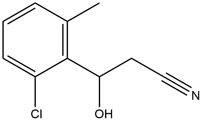 2-Chloro-β-hydroxy-6-methylbenzenepropanenitrile 结构式