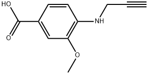 3-甲氧基-4-(丙-2-炔-1-基氨基)苯甲酸 结构式