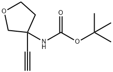 N-BOC-3-乙炔基四氢呋喃-3-胺 结构式