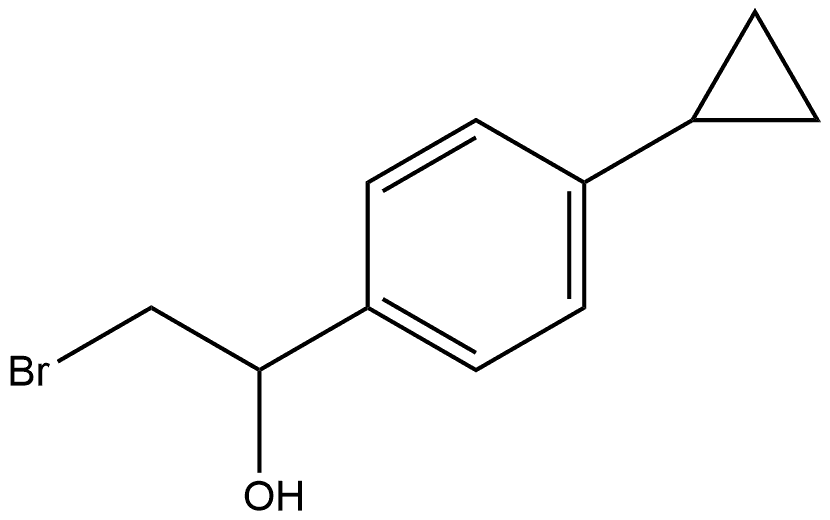 2-bromo-1-(4-cyclopropylphenyl)ethan-1-ol 结构式