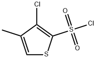 3-氯-4-甲基噻吩-2-磺酰氯 结构式