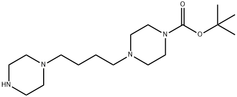 4-[4-(哌嗪-1-基)丁基]哌嗪-1-甲酸叔丁酯 结构式