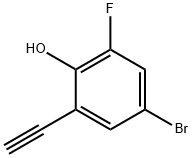 4-溴-2-乙炔基-6-氟苯酚 结构式