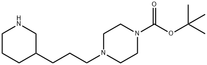 tert-butyl 4-[3-(piperidin-3-yl)propyl]piperazine-1-carboxyla te 结构式