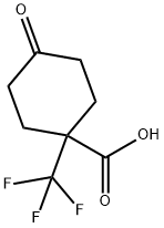 4-氧代-1-(三氟甲基)环己烷羧酸 结构式
