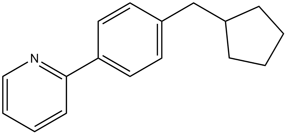 2-[4-(Cyclopentylmethyl)phenyl]pyridine 结构式
