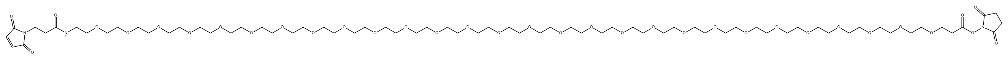 马来酰亚胺-酰胺-PEG28-琥珀酰亚胺酯 结构式