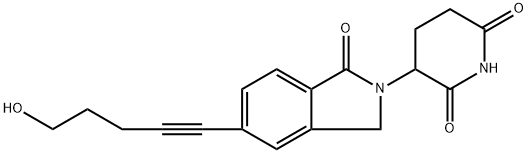 2,6-Piperidinedione, 3-[1,3-dihydro-5-(5-hydroxy-1-pentyn-1-yl)-1-oxo-2H-isoindol-2-yl]- 结构式