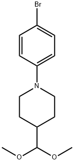 1-(4-BROMOPHENYL)-4-(DIMETHOXYMETHYL)PIPERIDINE 结构式