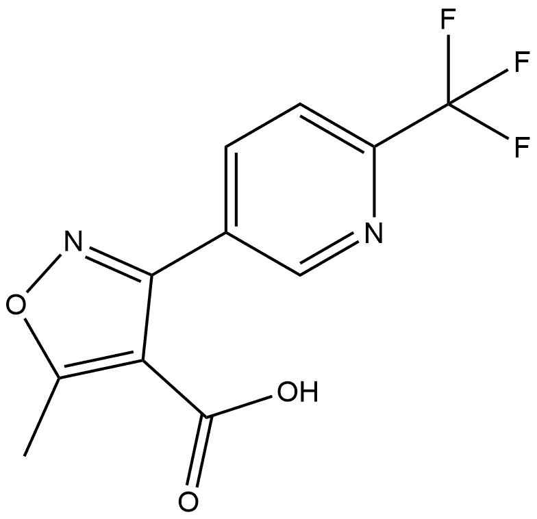 5-甲基-3-[6-(三氟甲基)-3-吡啶基]异噁唑-4-甲酸 结构式
