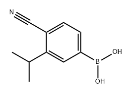 (4-氰基-3-异丙基苯基)硼酸 结构式