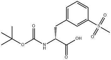 D-Phenylalanine, N-[(1,1-dimethylethoxy)carbonyl]-3-(methylsulfonyl)- 结构式