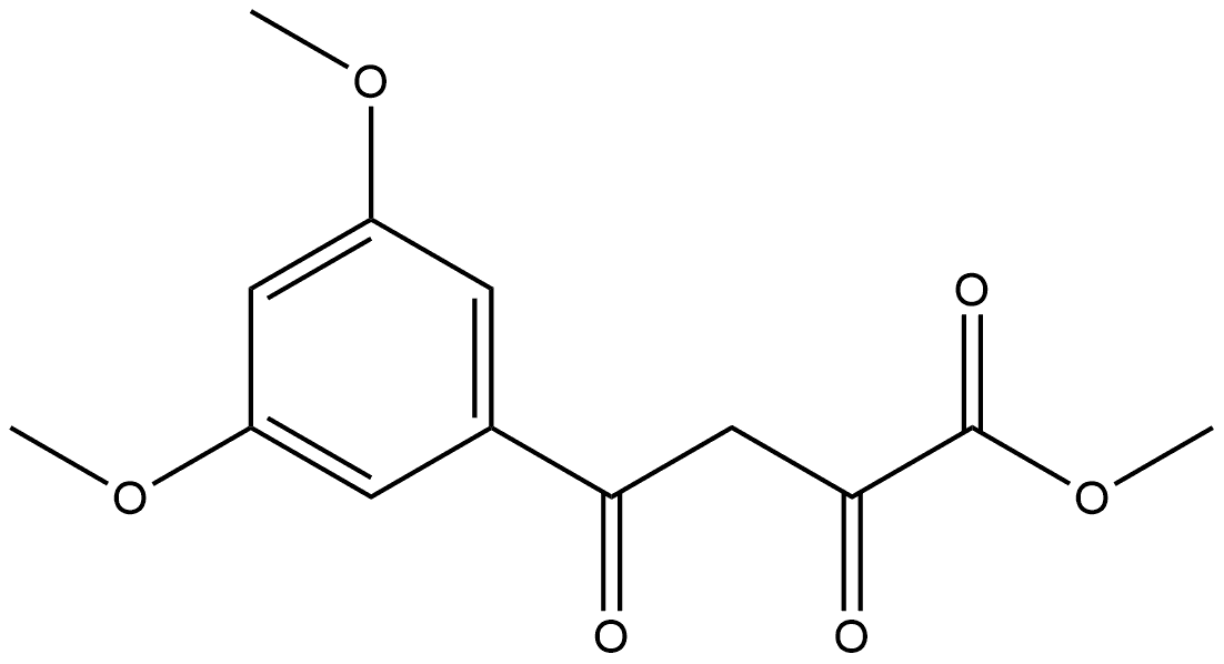 4-(3,5-二甲氧基苯基)-2,4-二氧代丁酸甲酯 结构式