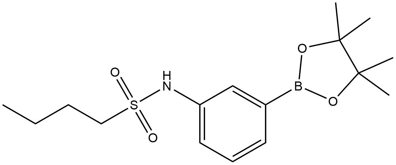 N-[3-(4,4,5,5-Tetramethyl-1,3,2-dioxaborolan-2-yl)phenyl]-1-butanesulfonamide 结构式