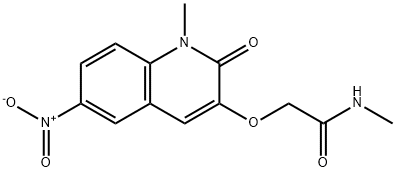 N-甲基-2-((1-甲基-6-硝基-2-氧代-1,2-二氢喹啉-3-基)氧基)乙酰胺 结构式