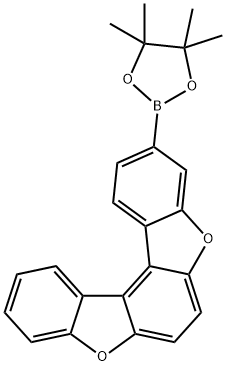 3-(4,4,5,5-四甲基-1,3,2-二氧杂硼烷-2-基)苯并[1,2-B:4,3-B']双苯并呋喃 结构式