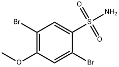 2,5-dibromo-4-methoxybenzene-1-sulfonamide 结构式