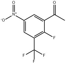 1-(2-氟-5-硝基-3-(三氟甲基)苯基)乙-1-酮 结构式