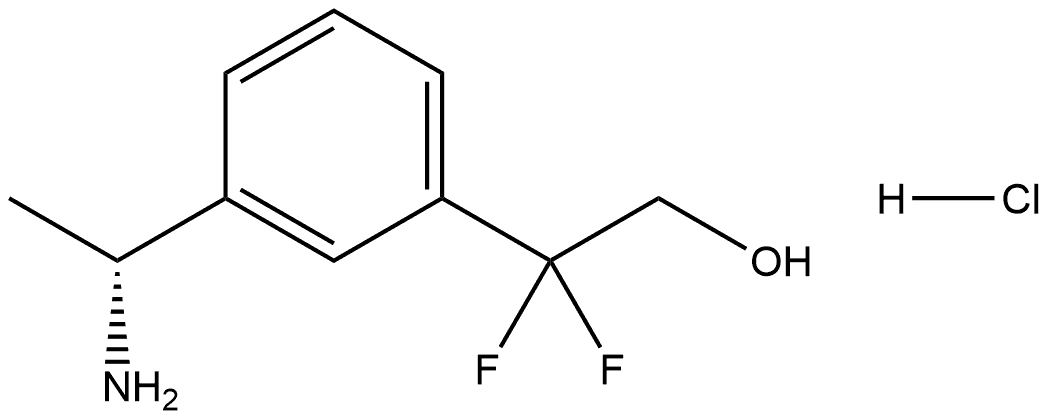 (R)-2-(3-(1-氨基乙基)苯基)-2,2-二氟乙醇(盐酸盐) 结构式