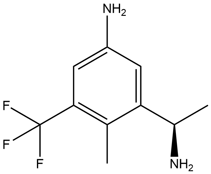 (R)-3-(1-氨乙基)-4-甲基-5-(三氟甲基)苯胺 结构式