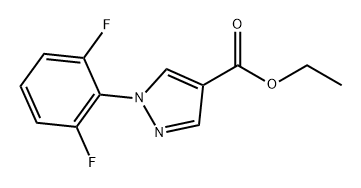 1-(2,6-二氟苯基)吡唑-4-羧酸乙酯 结构式