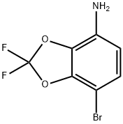 7-溴-2,2-二氟苯并[D][1,3]二氧杂环戊烯-4-胺 结构式