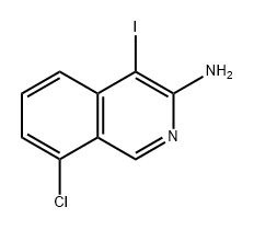 8-氯-4-碘异喹啉-3-胺 结构式