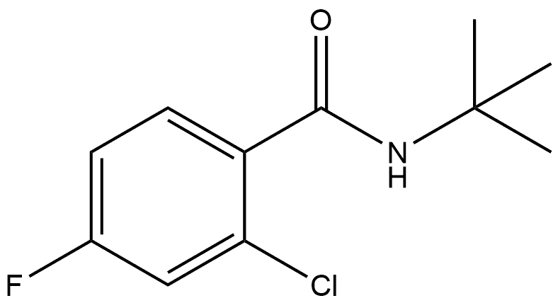 2-Chloro-N-(1,1-dimethylethyl)-4-fluorobenzamide 结构式